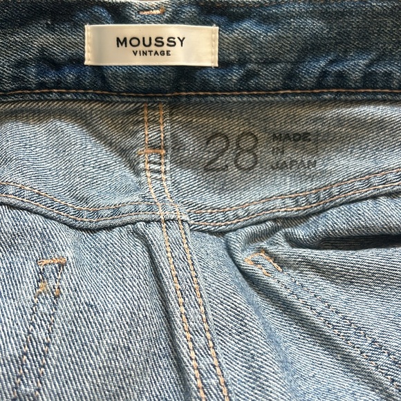 Moussy Vintage Evans Tapered Mid Rise Blue Jeans - Picture 10 of 11